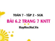 Bài 6.2 trang 7 Toán 7 Tập 2 Kết nối tri thức